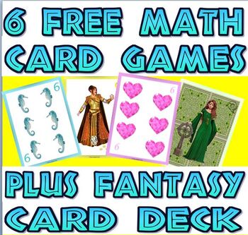 Preview of Freebie: 6 math card games