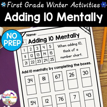 Preview of Adding 10 Mentally Worksheets - 1.NBT.5