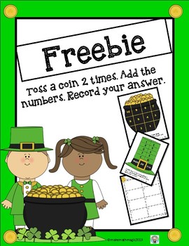 Preview of Freebie-Addition Coin Toss-St. Patrick's Day