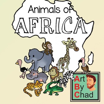 Preview of Freebie African Animal Clip Art and Line ArtByChad