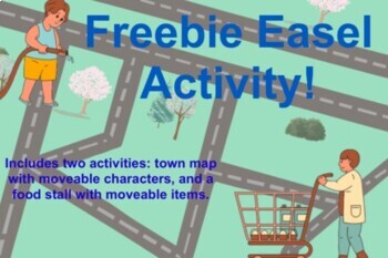 Preview of Freebie All around town. Interactive. moveable objects and characters.No prep!