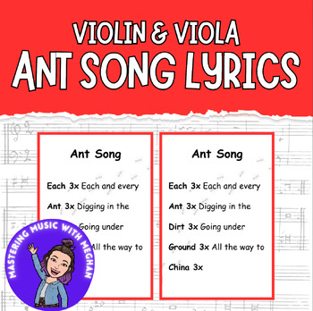 Preview of Freebie Ant Song Lyrics