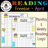 Freebie - April Reading Log - Spring Themed - Bunny, Chick