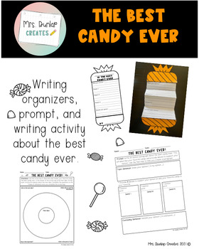 Preview of Freebie- Best Candy Opinion Writing Organizer