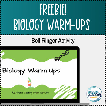 Preview of Freebie! Biology Warm-ups/Bell Ringers for State Testing Prep