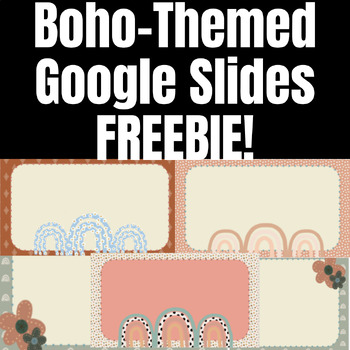 Preview of Freebie Boho Google Slides