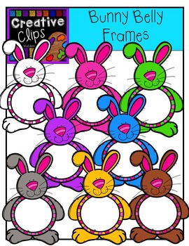 Preview of Freebie! Bunny Belly Frames {Creative Clips Digital Clipart}