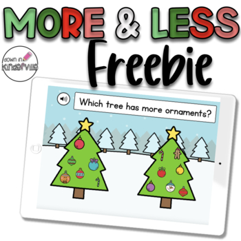 Preview of Freebie! Christmas Counting: More and Less | Boom Cards Distance Learning