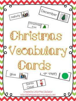 Preview of Christmas Vocabulary Words and Pictures