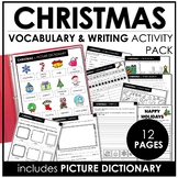 Christmas Vocabulary Worksheet Pack for English Language Learners