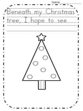 Freebie Christmas tree writing page Kindergarten