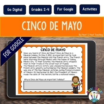 Preview of Freebie! Cinco de Mayo Distance Learning & Google Classroom