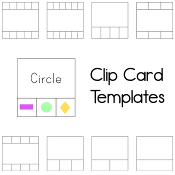 Preview of Freebie - Clip Card Templates Clip Art