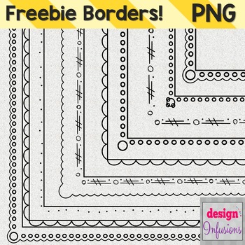 Preview of Freebie Clipart: Doodle Borders