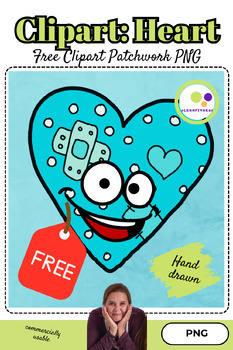 Preview of Freebie: Clipart heart | Patchwork style | commercial use
