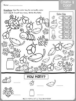 Freebie Color and Count Cardinality Printables by Momma with a Teaching ...