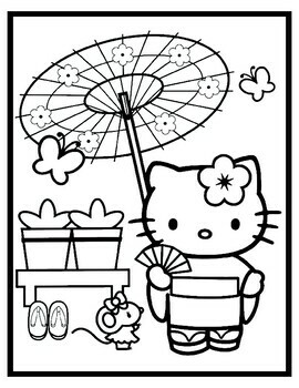 helo kitty coloring pages