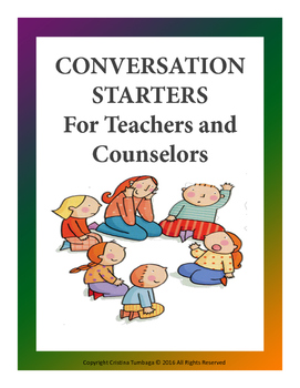 Preview of Freebie Conversation Starters For Teachers and Counselors