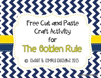 Freebie Cut and Paste Craft for The Golden Rule by Sweet and Simple Designs