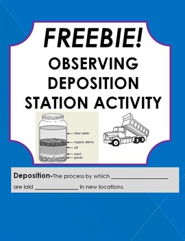 Preview of Freebie! Deposition in a Jar Station Activity- Part of a larger bundle!