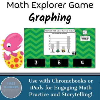 Preview of 1st Grade Graphing Google Slides PowerPoint Digital Math Game Free