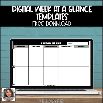 Preview of Freebie | Digital Week at a Glance