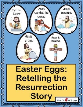 Preview of FREEBIE Easter Eggs: Retelling the Resurrection Story Activity Game