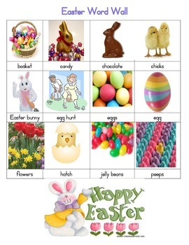 Freebie: Easter Word Wall by Almost Heaven Kindergarten | TPT