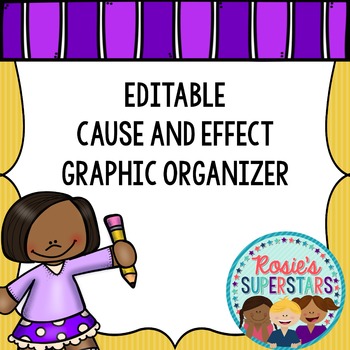 Preview of Freebie: Editable Cause and Effect Organizer