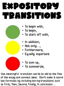 transition words in expository writing