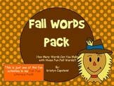 Fall Word Work