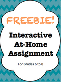 Freebie! Finding Math at Home - Interactive At-Home Assignment