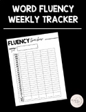 Freebie Fluency Tracker - Reading Fluency Data Sheet