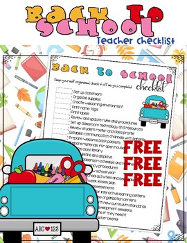 Preview of Freebie Free | Back-to-School Teacher Checklist: Start the Year Right!