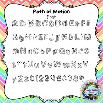 Preview of Freebie Friday 43: Path of Motion Font