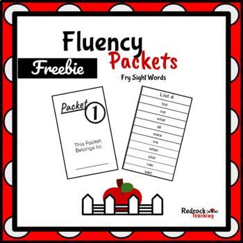 Preview of Freebie! Fry Fluency Packets: Sight Word Lists