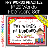 Freebie Fry Words 1st 25 Words Flash Cards Powerpoint Game