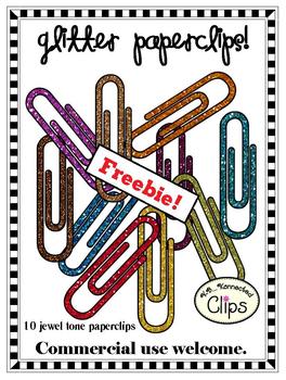Preview of Freebie! Glitter Paperclips