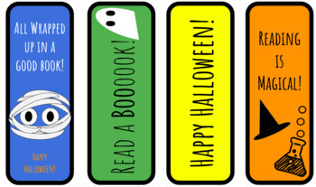 Preview of Freebie! Halloween Bookmarks