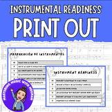 Freebie Instrumental Readiness Music Stand Print Out