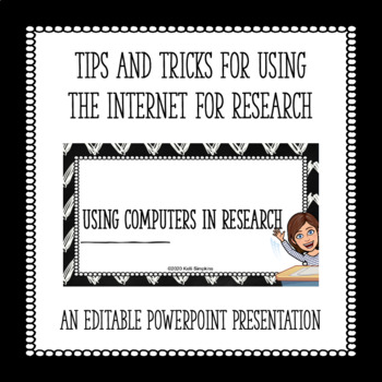 Preview of Freebie- Introduction to Online Research- Editable PowerPoint Presentation