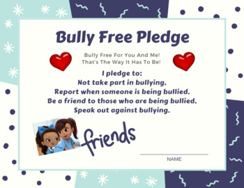 Preview of Freebie Kamyla Chung Bully Free Pledge