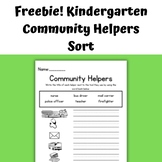 Freebie! Kindergarten Community Helpers Sort