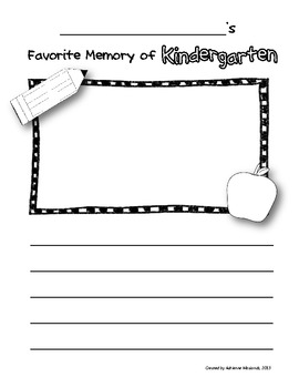 Preschool Memory Book Free Printable