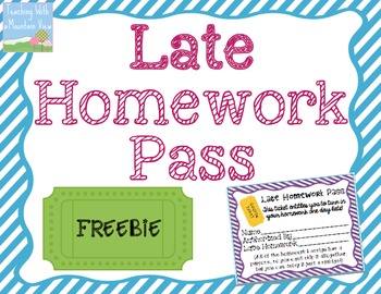 homework late pass