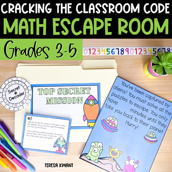 Preview of FREE Math Escape Room for 3rd Grade, 4th Grade and 5th Grade | Breakout Activity