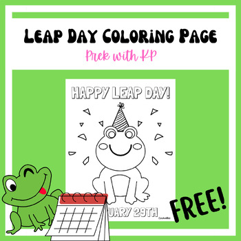 Freebie! Leap Year/Leap Day Coloring Page for February 29th | TPT