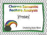 {Freebie} Charms Semantic Feature Analysis Worksheet