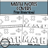 Freebie Math Notebook Covers