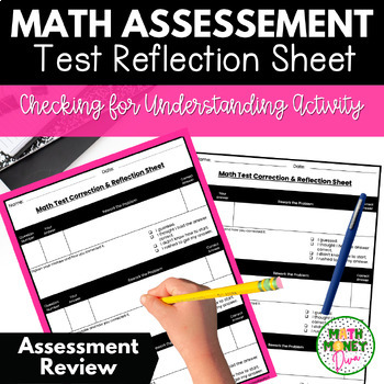 Preview of Math Test Assessment Correction-Checking for Understanding